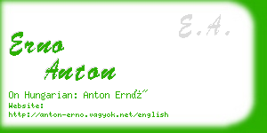 erno anton business card